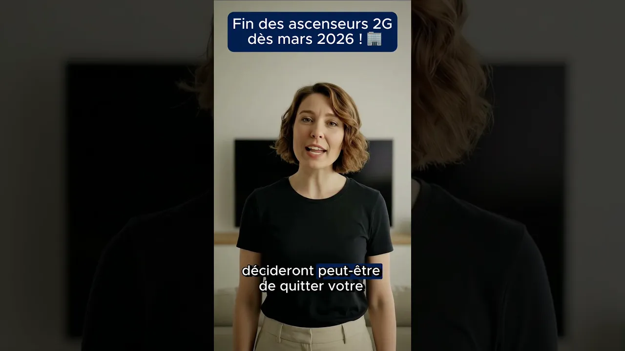 Fin des ascenseurs 2G dès 2026 !