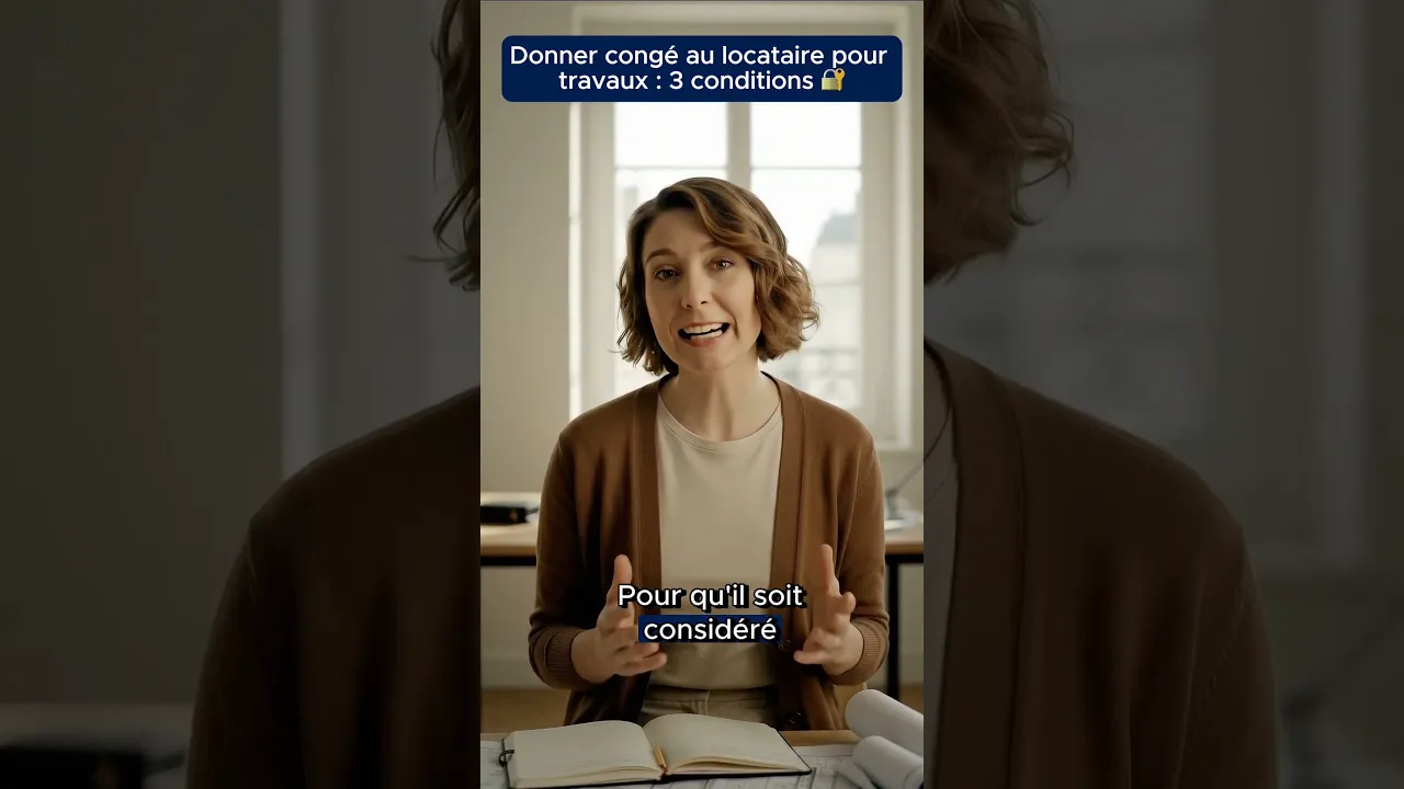 Donner congé au locataire pour travaux : 3 conditions !
